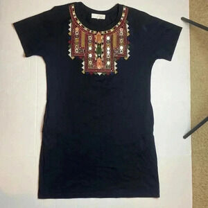 Souk Indigo embellished T-shirt dress NWOT